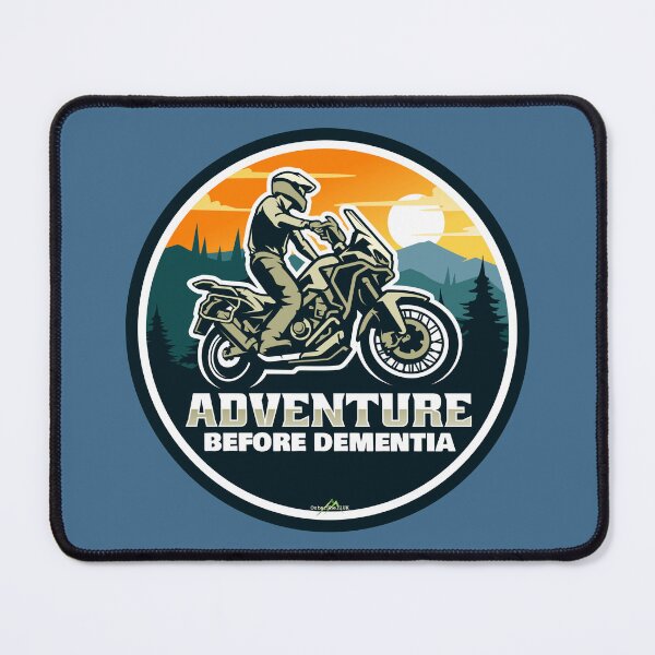 Item preview, Adventure before Dementia Motorcycle road trip Sticker T-Shirt 03 designed and sold by OuterShellUK.