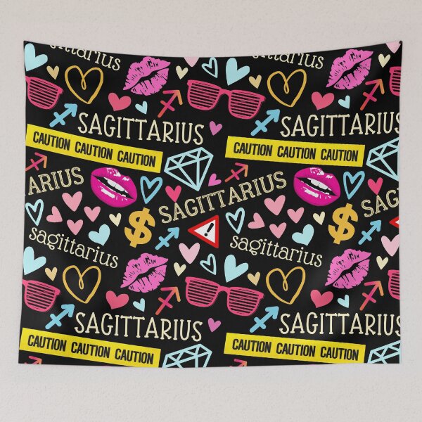 Item preview, Sagittarius Hearts and Kisses Pattern designed and sold by Hellofriendco.