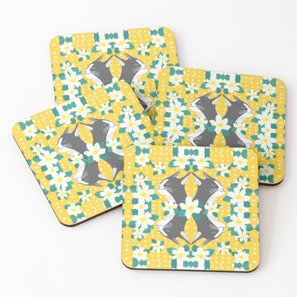 Item preview, Serene Cat in Jasmine Scent with Polka Dots Yellow & White designed and sold by SpiritGifts.