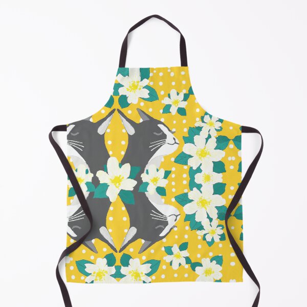 Item preview, Serene Cat in Jasmine Scent with Polka Dots Yellow & White designed and sold by SpiritGifts.