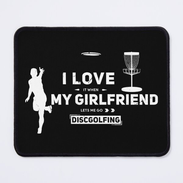 Item preview, I Love My Girlfriend Discgolf Funny Frisbee designed and sold by StrongShirts.