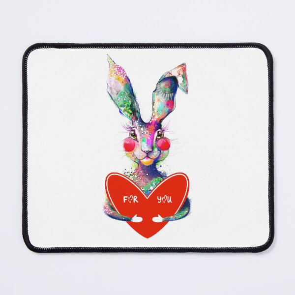 Item preview, Watercolor hare with heart, Valentine’s Day  designed and sold by kMariaART.