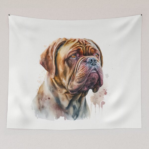 Item preview, French Mastiff Watercolour designed and sold by TheArtfulAI.