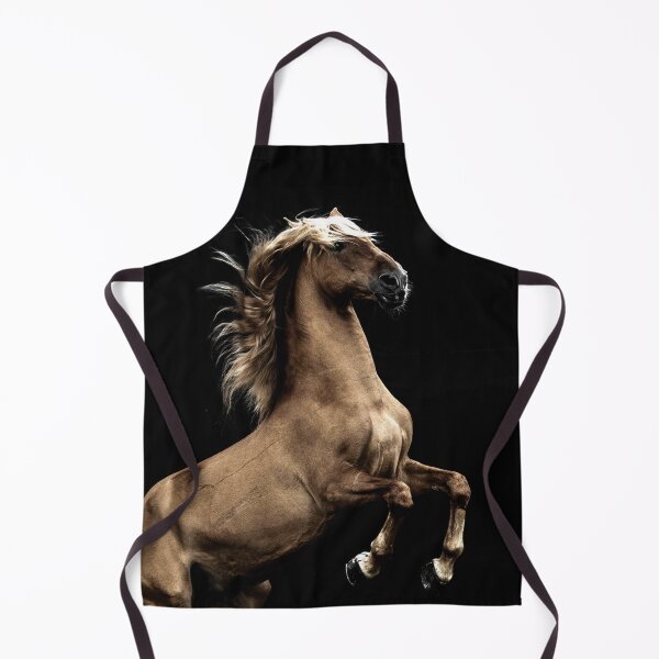 Item preview, Elegant rearing stallion against black background designed and sold by PonyPortrait.