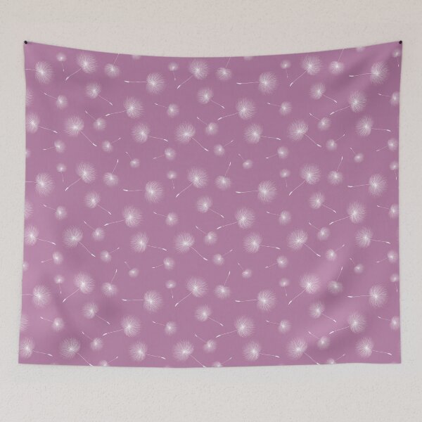 Item preview, Dandelions white on pink designed and sold by WeArePear.