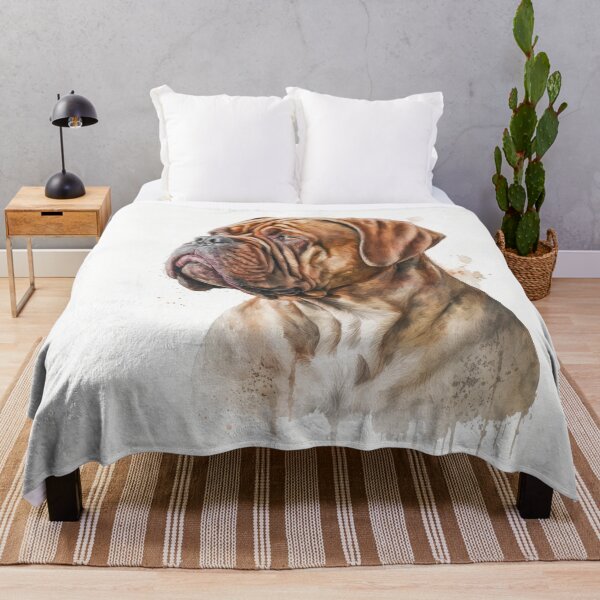 Item preview, French Mastiff Watercolour designed and sold by TheArtfulAI.