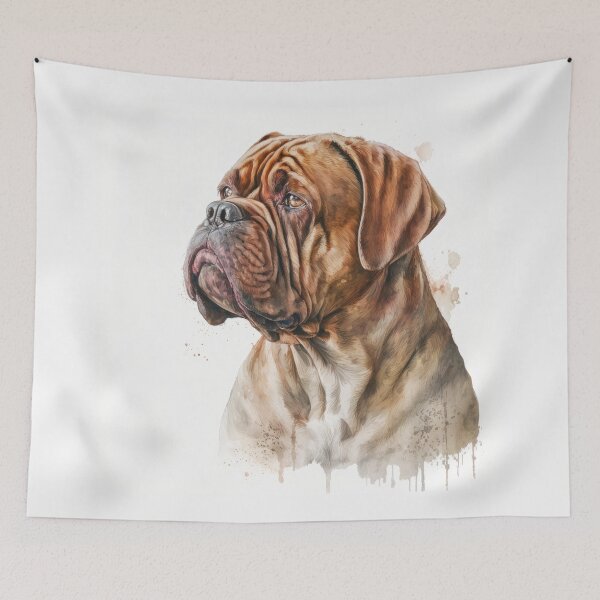 Item preview, French Mastiff Watercolour designed and sold by TheArtfulAI.