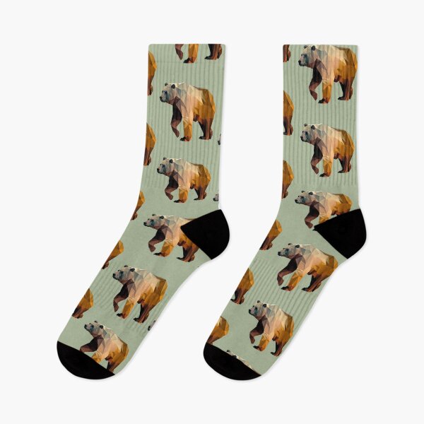 Item preview, Geometric grizzly bear colorful designed and sold by luisraultg.
