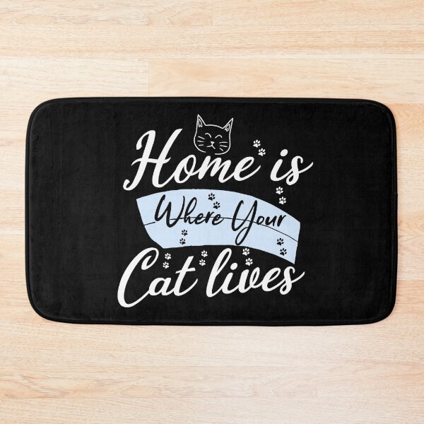 Item preview, Home is Where Your Cat lives, for cat lovers designed and sold by Graphicista.
