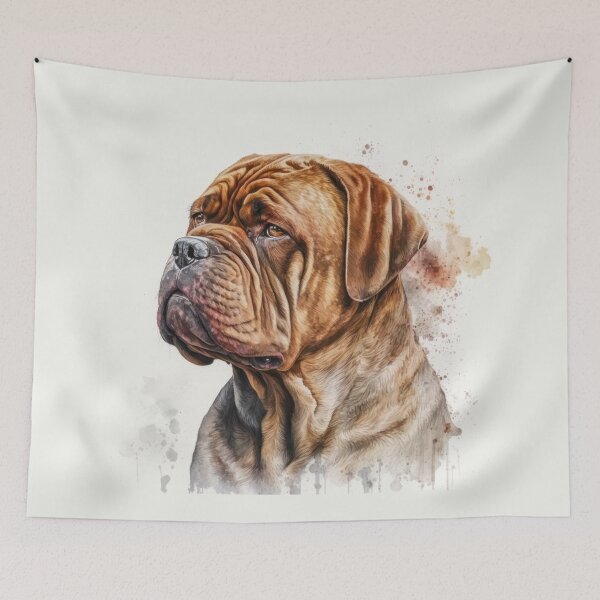 Item preview, French Mastiff Watercolour designed and sold by TheArtfulAI.