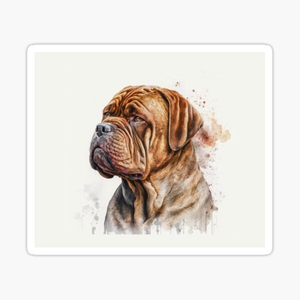 Item preview, French Mastiff Watercolour designed and sold by TheArtfulAI.