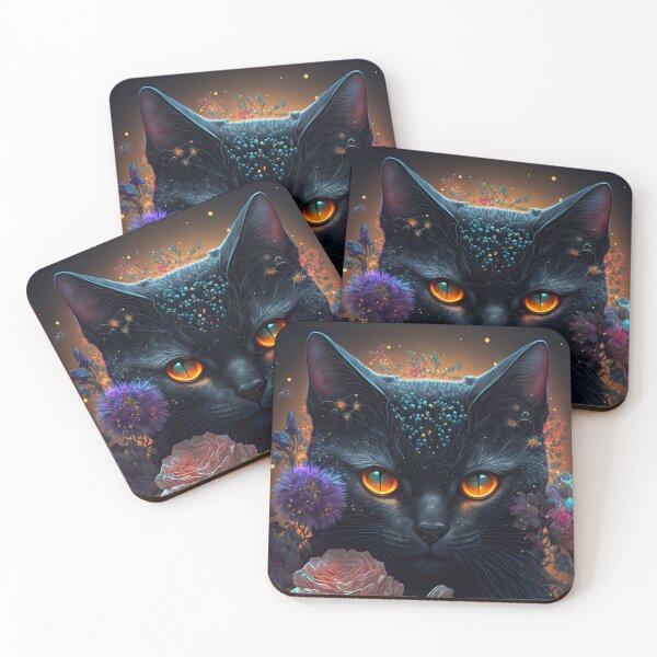 Item preview, Enchanted Evening with Black Cat Flowers & Moonlit Beauty 20 designed and sold by idreamaboutcats.