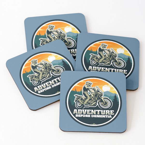 Item preview, Adventure before Dementia Motorcycle road trip Sticker T-Shirt 03 designed and sold by OuterShellUK.