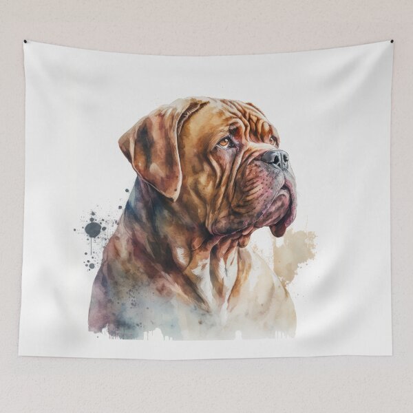 Item preview, French Mastiff Watercolour designed and sold by TheArtfulAI.
