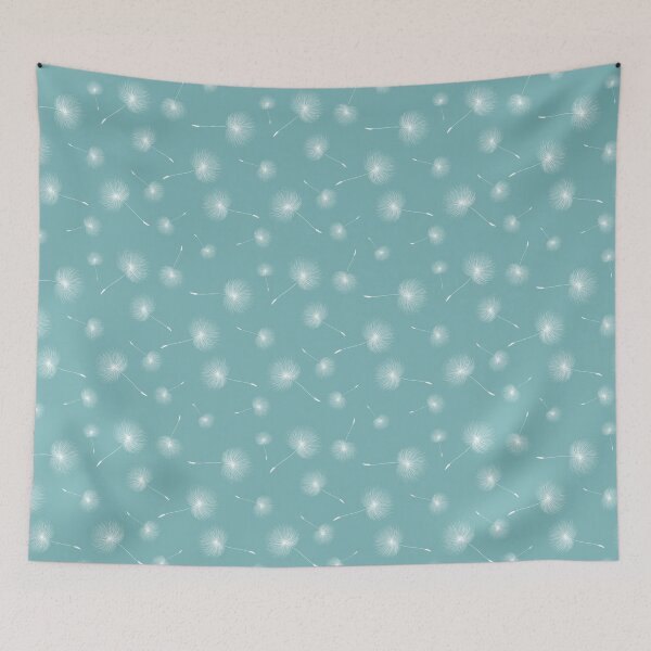 Item preview, Dandelions white on turquoise designed and sold by WeArePear.