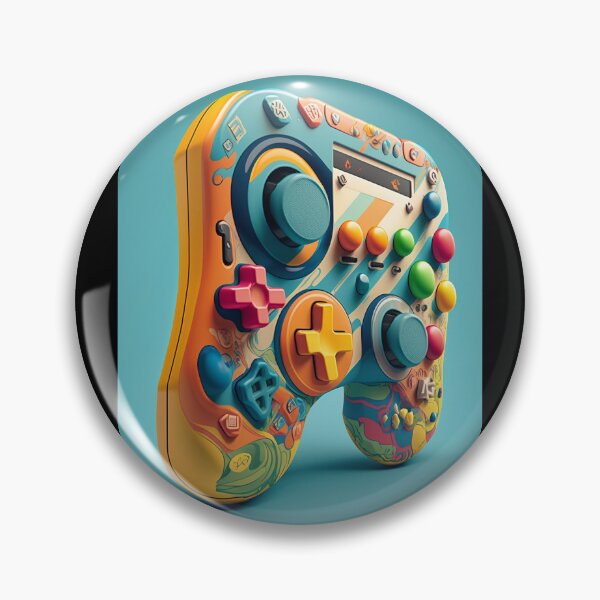 Item preview, Colourful Gaming Frenzy: Abstract Game Controller Art designed and sold by plachy78.