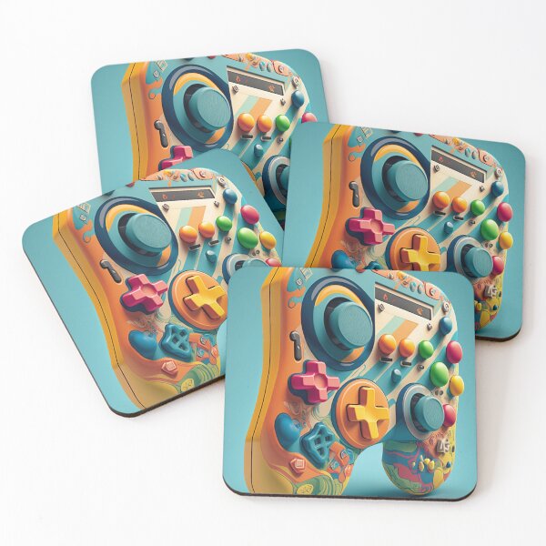 Item preview, Colourful Gaming Frenzy: Abstract Game Controller Art designed and sold by plachy78.