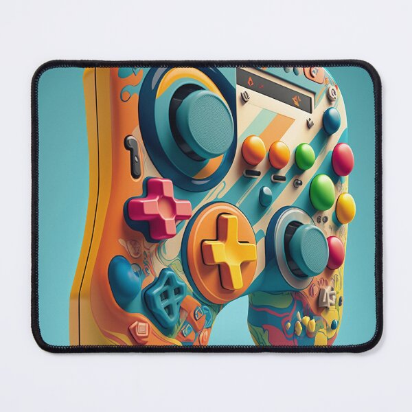 Item preview, Colourful Gaming Frenzy: Abstract Game Controller Art designed and sold by plachy78.