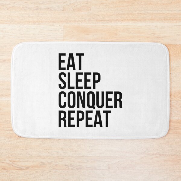 Item preview, Eat Sleep Conquer Repeat - Gym Quote designed and sold by maniacfitness.