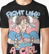 Fight Like A Girl - Chun Li (Street Fighter) Graphic T-Shirt