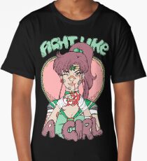Sailor Moon- Fight Like a Girl (Sailor Jupiter) Long T-Shirt