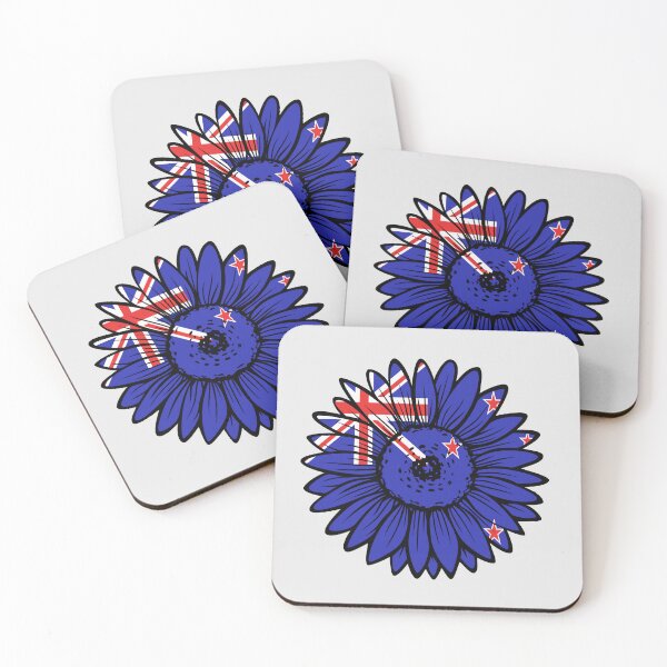 Item preview, New Zealand Flag Sunflower Art | NZ Flag | I Love New Zealand Support designed and sold by JooArtPrints  ★★★★★.