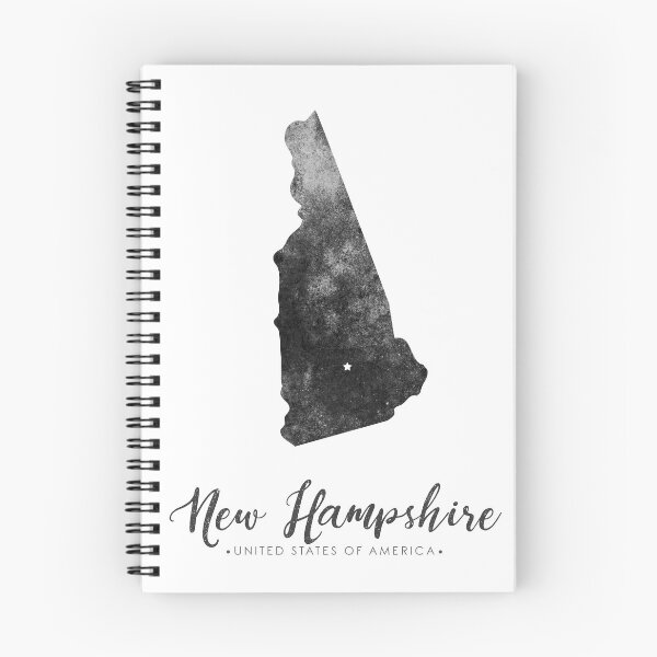 Item preview, New Hampshire State Map Art - Grunge Silhouette designed and sold by Studio Grafiikka.