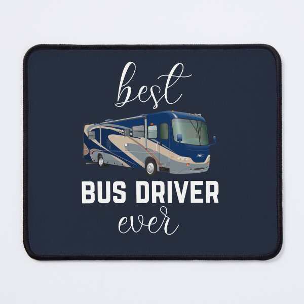 Item preview, best bus driver ever with a Blue bus illustration  (white text) designed and sold by EmeraldeaArt.