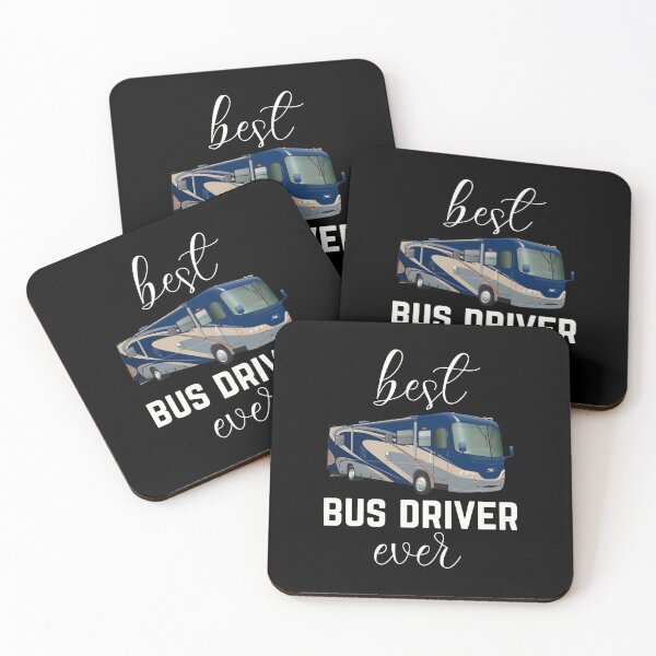 Item preview, best bus driver ever with a Blue bus illustration  (white text) designed and sold by EmeraldeaArt.