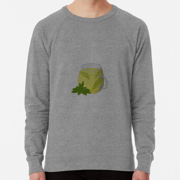 Green tea shop statement sweatshirt