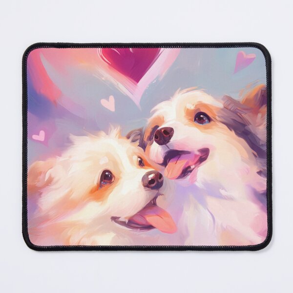 Item preview, Valentine couple cute Dog Hearts designed and sold by kamionari.