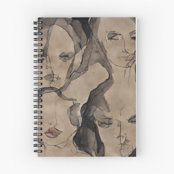 Item preview, Grunge Surreal Sketch of Woman Drawing with Abstract Features designed and sold by bryanchvzz.