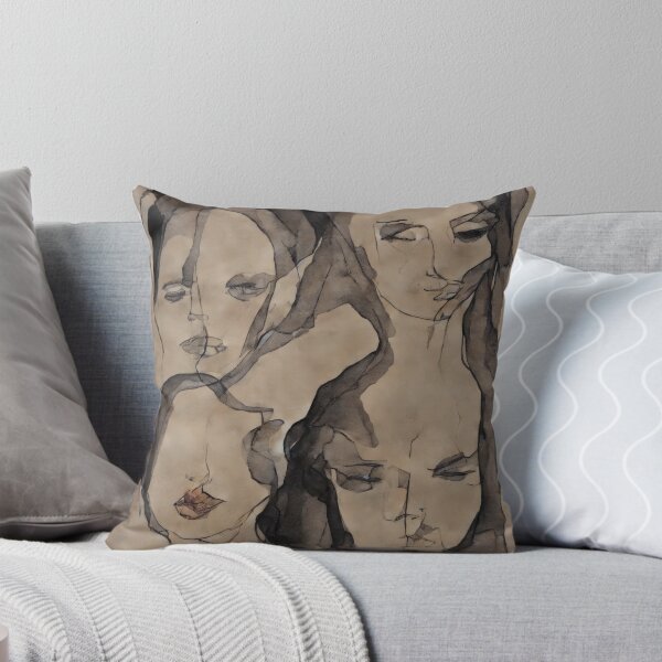 Item preview, Grunge Surreal Sketch of Woman Drawing with Abstract Features designed and sold by bryanchvzz.