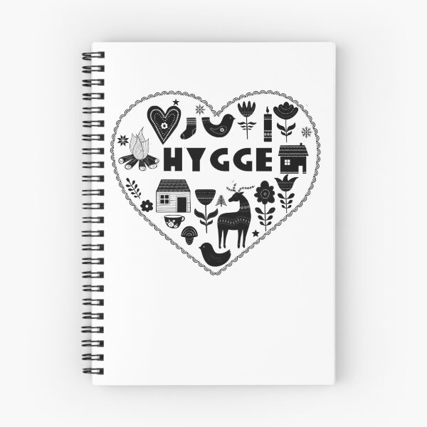 Item preview, Hygge Heart Danish Cozy Symbols Scandinavian Art, designed and sold by funnytshirtemp.