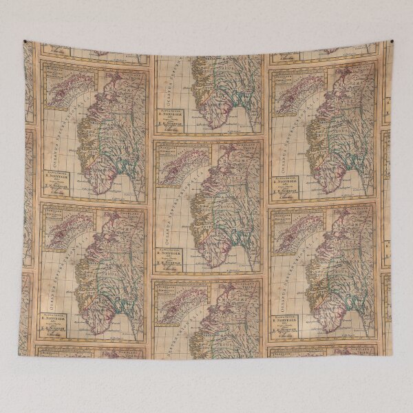 Item preview, Vintage Map of Norway from 1768 designed and sold by depresident.