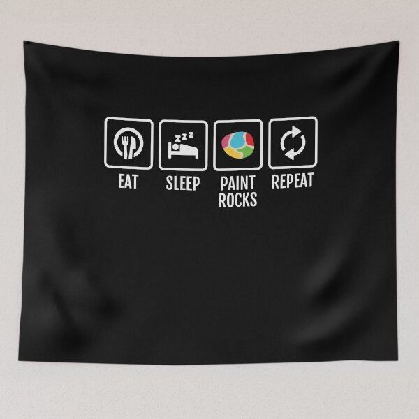 Item preview, Eat Sleep Paint Rocks Repeat designed and sold by MooonTees.