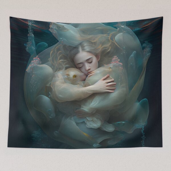 Item preview, Serene Grogginess A Hydrogen Embrace Digital Painting designed and sold by CodeAndColors.
