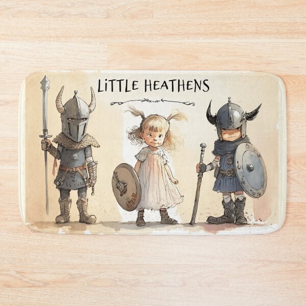Item preview, Little Heathens Young Vikings Illustration designed and sold by Gralok.