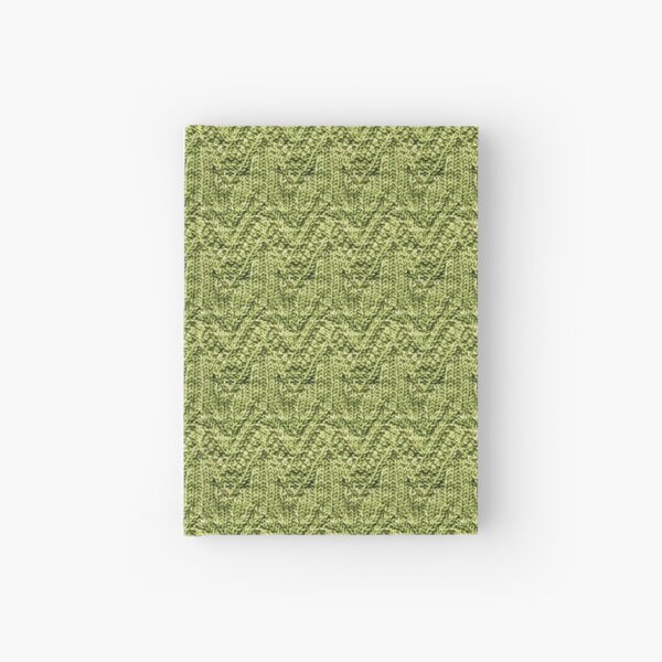 Green Zig-Zag Knit Hardcover Journal