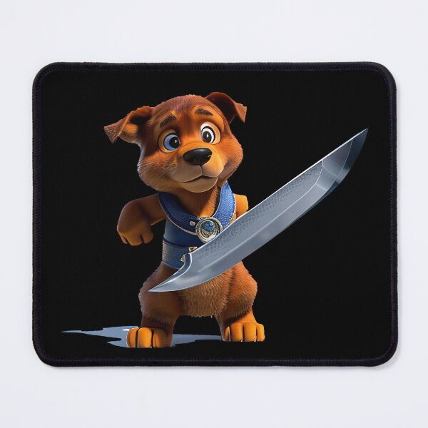 Item preview, Dog with knife designed and sold by Mebbotai.