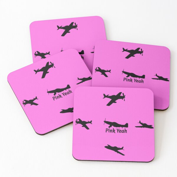 Artikelvorschau, Schwarzes und rosa P-51 Mustang-Muster Pinka-Punkte entworfen und verkauft von Pink  Yeah.
