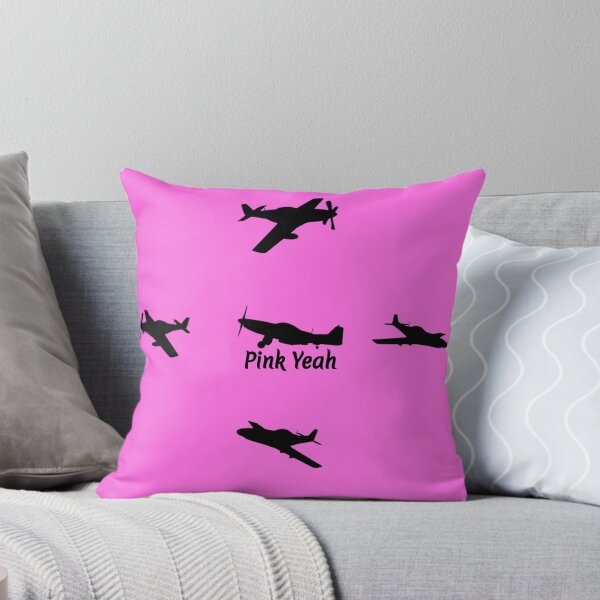 Item preview, Patrón Mustang P-51 negro y rosa Pinka Dots designed and sold by Pink Yeah.