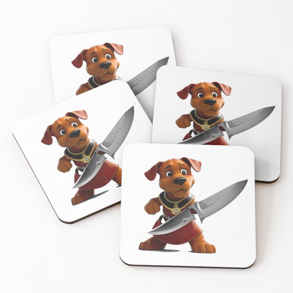 Item preview, Dog with knife designed and sold by Mebbotai.