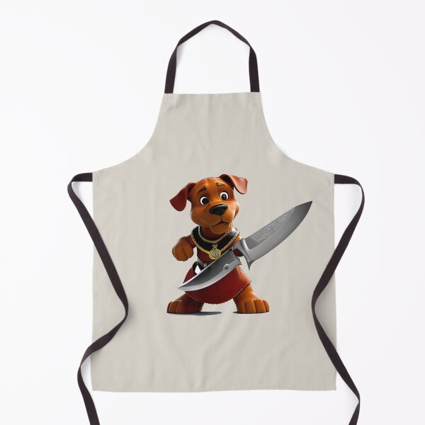 Item preview, Dog with knife designed and sold by Mebbotai.