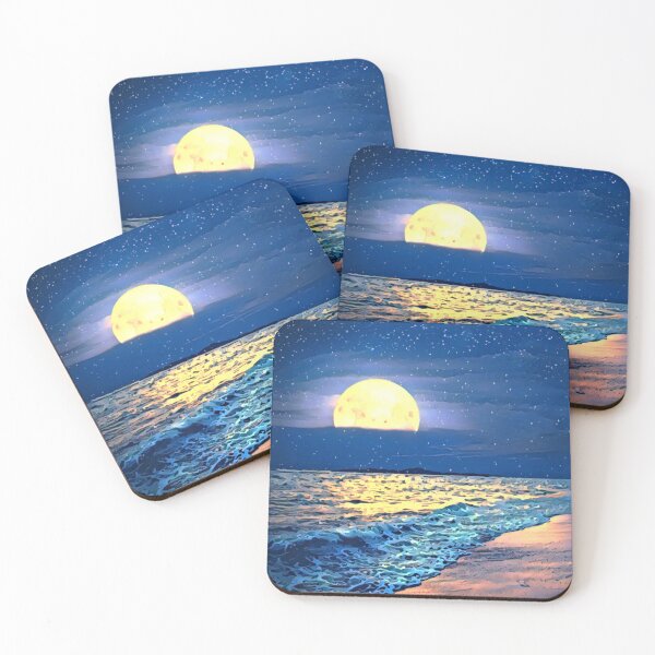 Item preview, Moonlit Sky On The Beach designed and sold by UniqueDeignz.