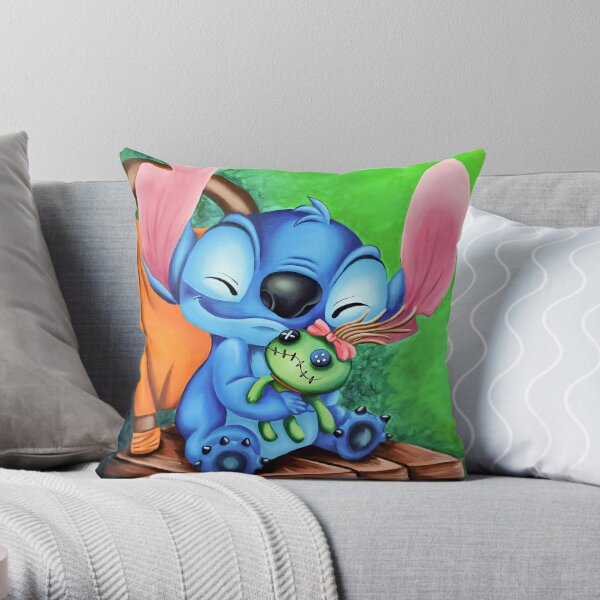 Stitch Disney Throw Pillow by Lee Cloud - Pixels