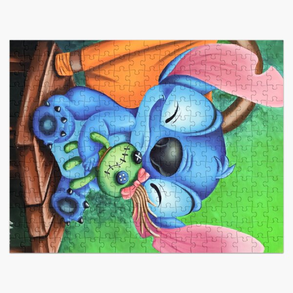 stitch with doll  Jigsaw Puzzle for Sale by cloud lee