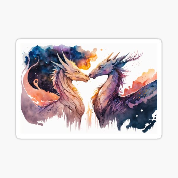 Galaxy dragon Sticker for Sale by Daria Ushakova