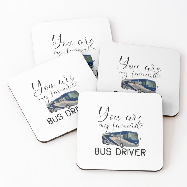 Item preview, you are my favourite bus driver with a Blue bus illustration  designed and sold by EmeraldeaArt.