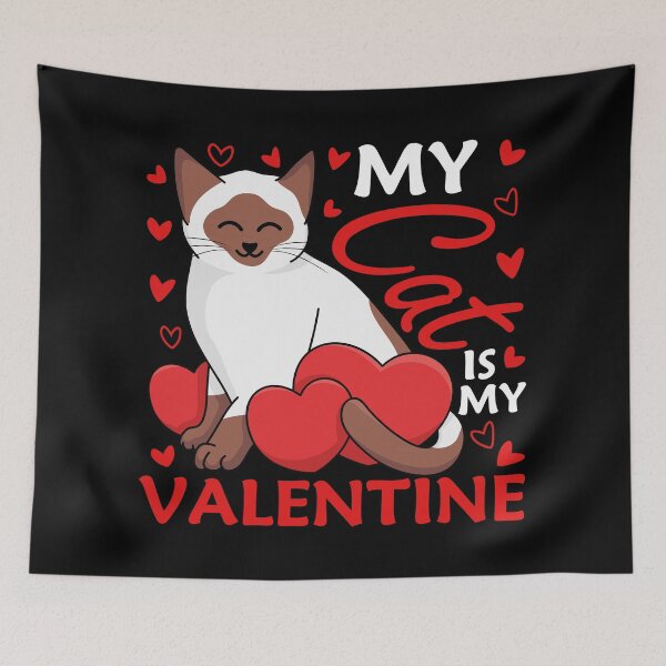 Item preview, Copy of Funny My Cat Is My Valentine, Cute Siamese Cat Gift designed and sold by siamesestore.